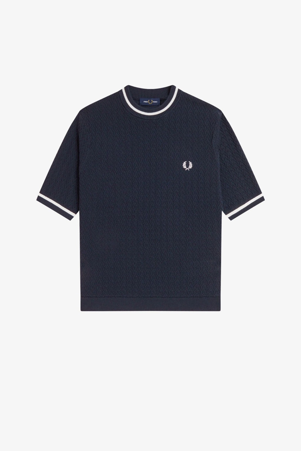 K2131 Textured Knitted Navy - Top