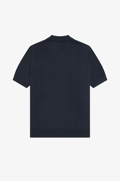 K2308 Cable Navy - Knitted Shirt