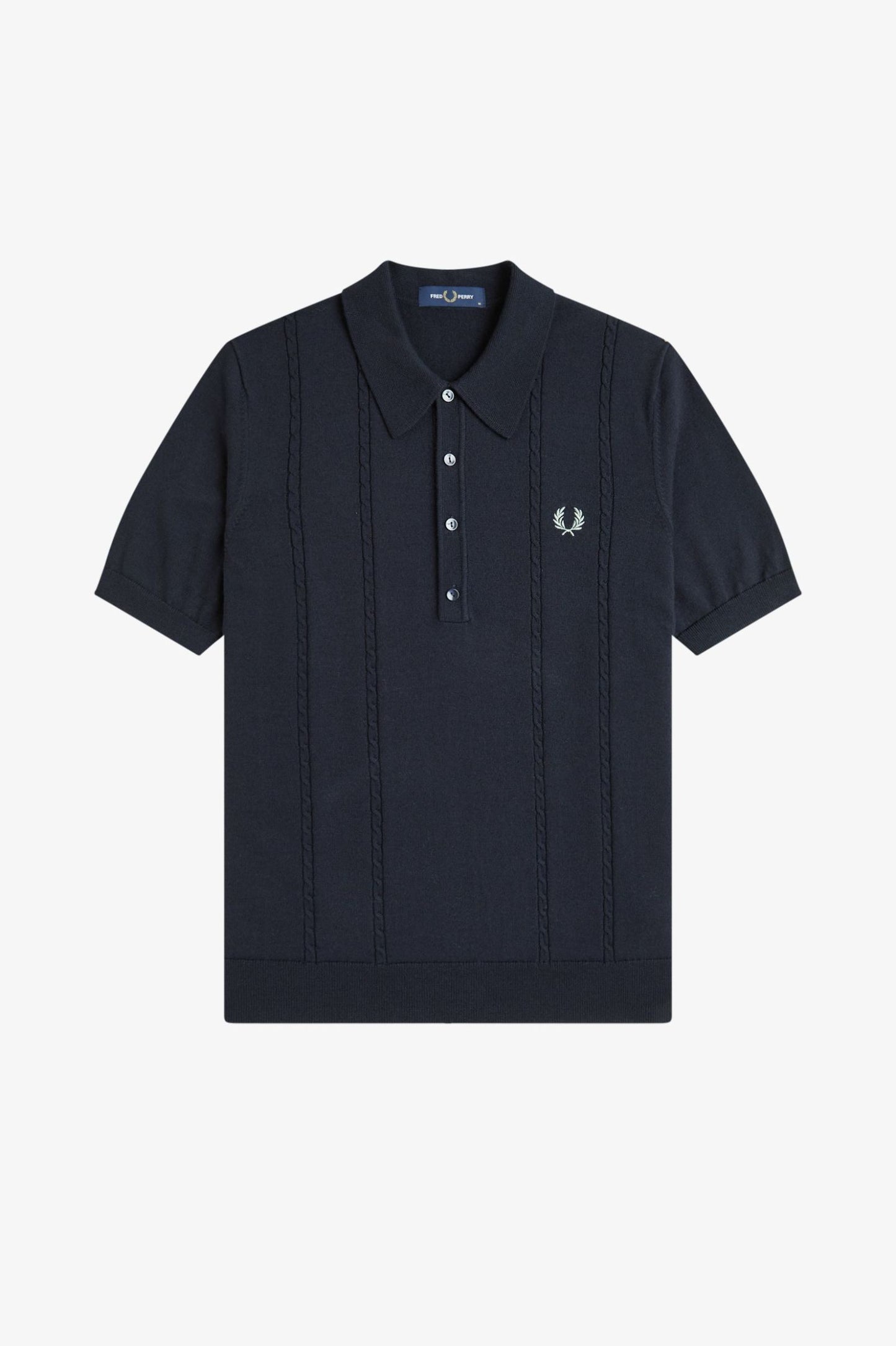 K2308 Cable Navy - Knitted Shirt