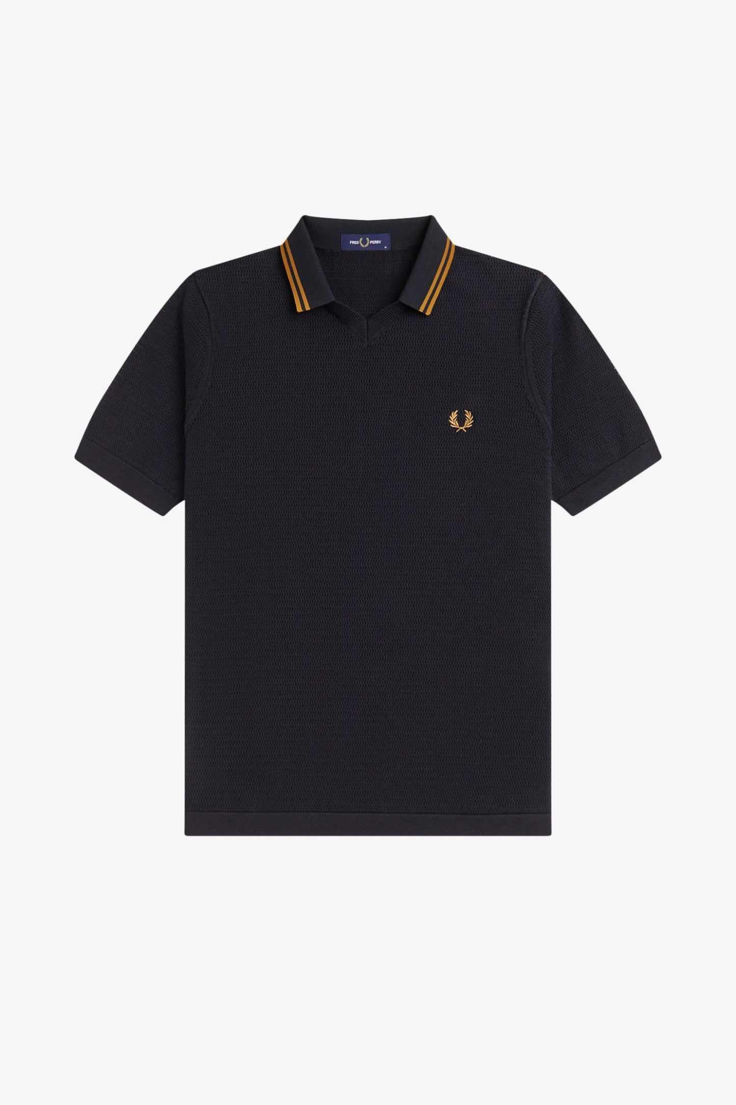 K2330 Pointelle Black - Knitted Shirt