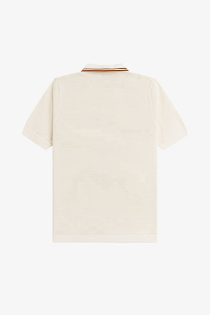 K2330 Pointelle Ecru - Knitted Shirt