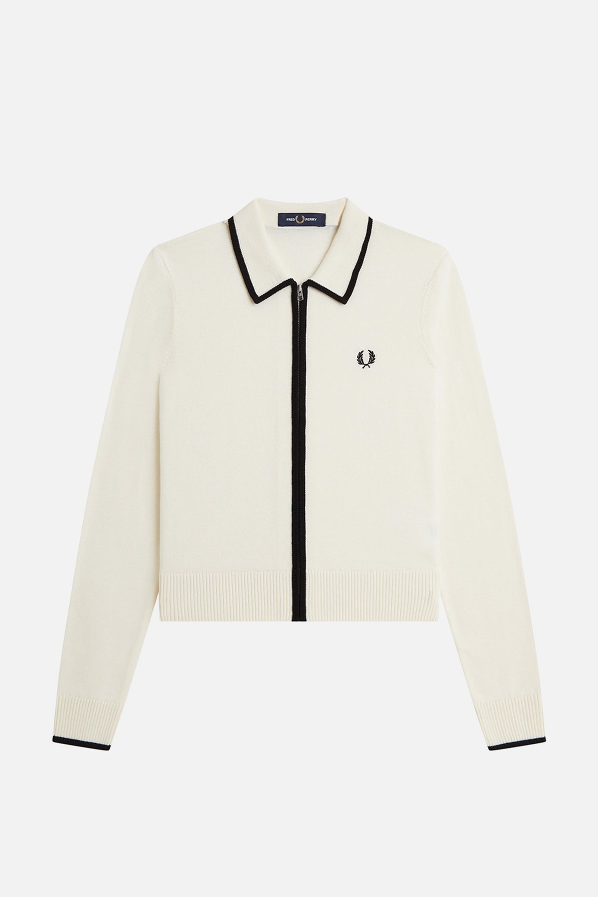 K3122 Zip through Knitted Ecru - Shirt