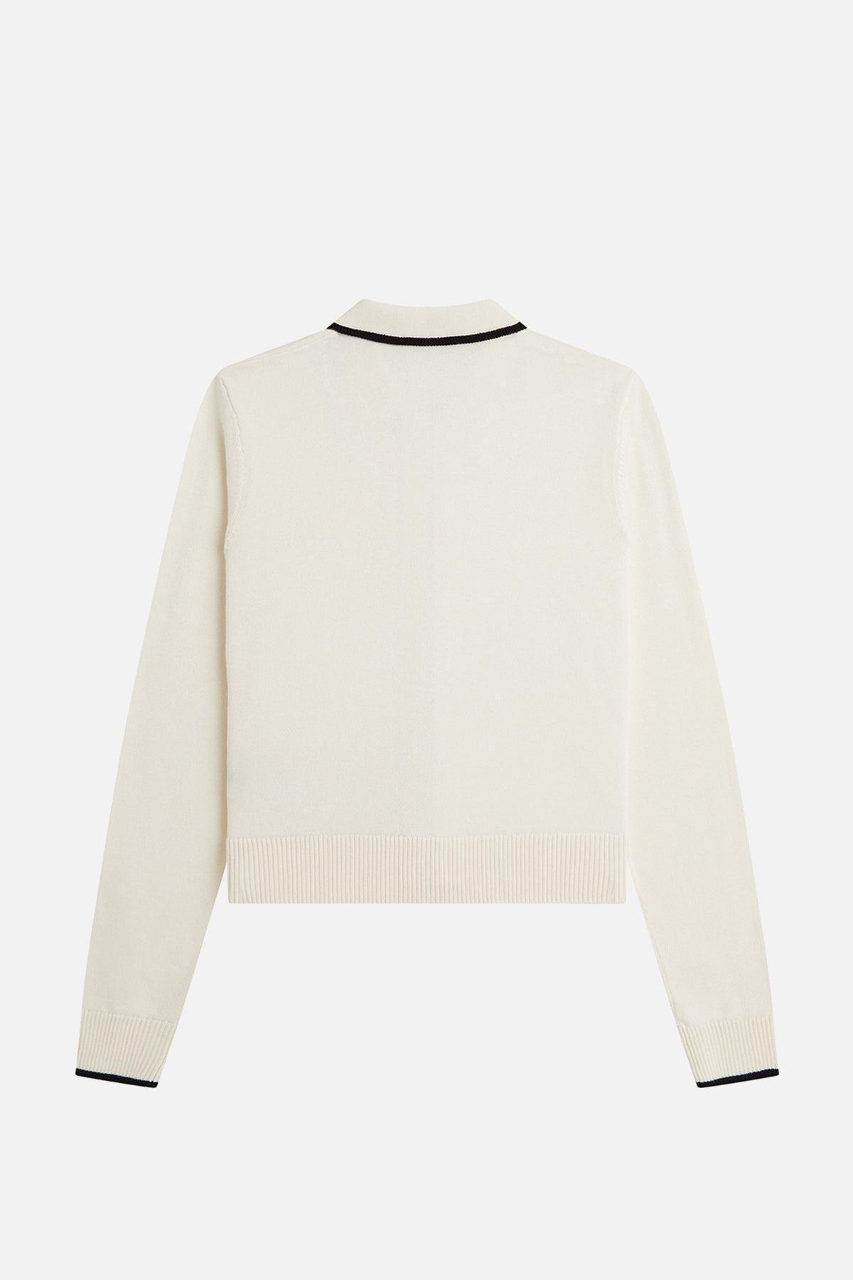 K3122 Zip through Knitted Ecru - Shirt
