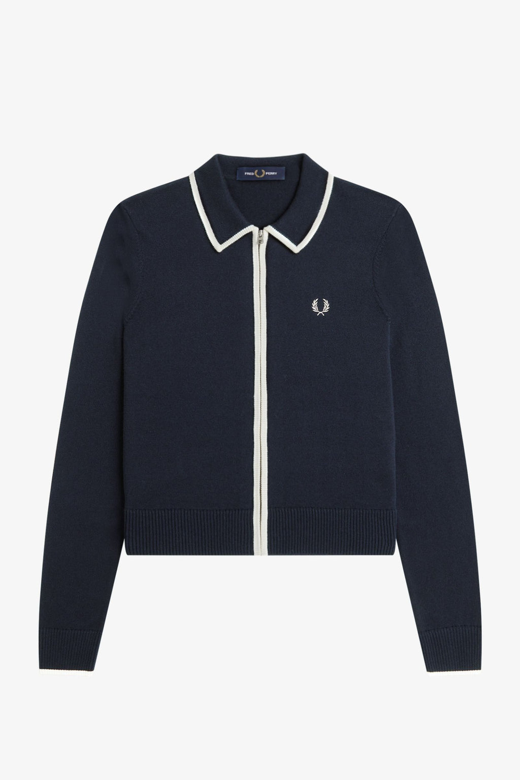 K3122 Zip through Knitted Navy - Shirt