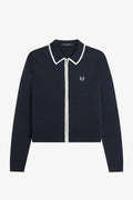 K3122 Zip through Knitted Navy - Shirt
