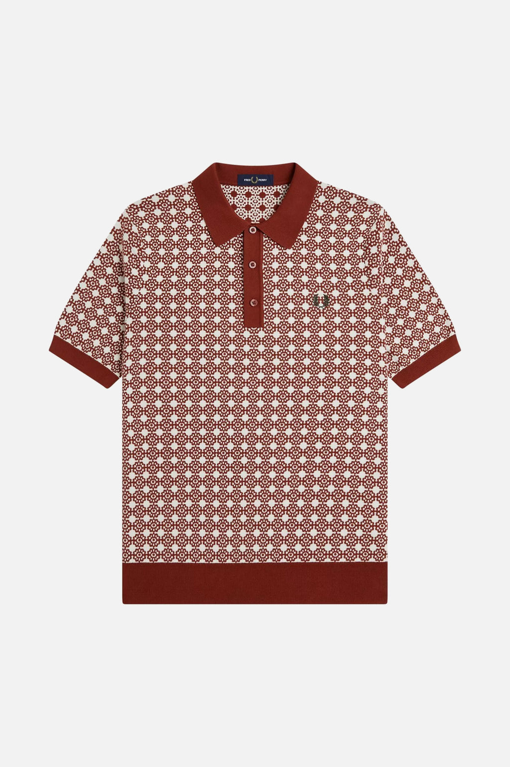 K3305 Floral Jacquard Brandy - Polo