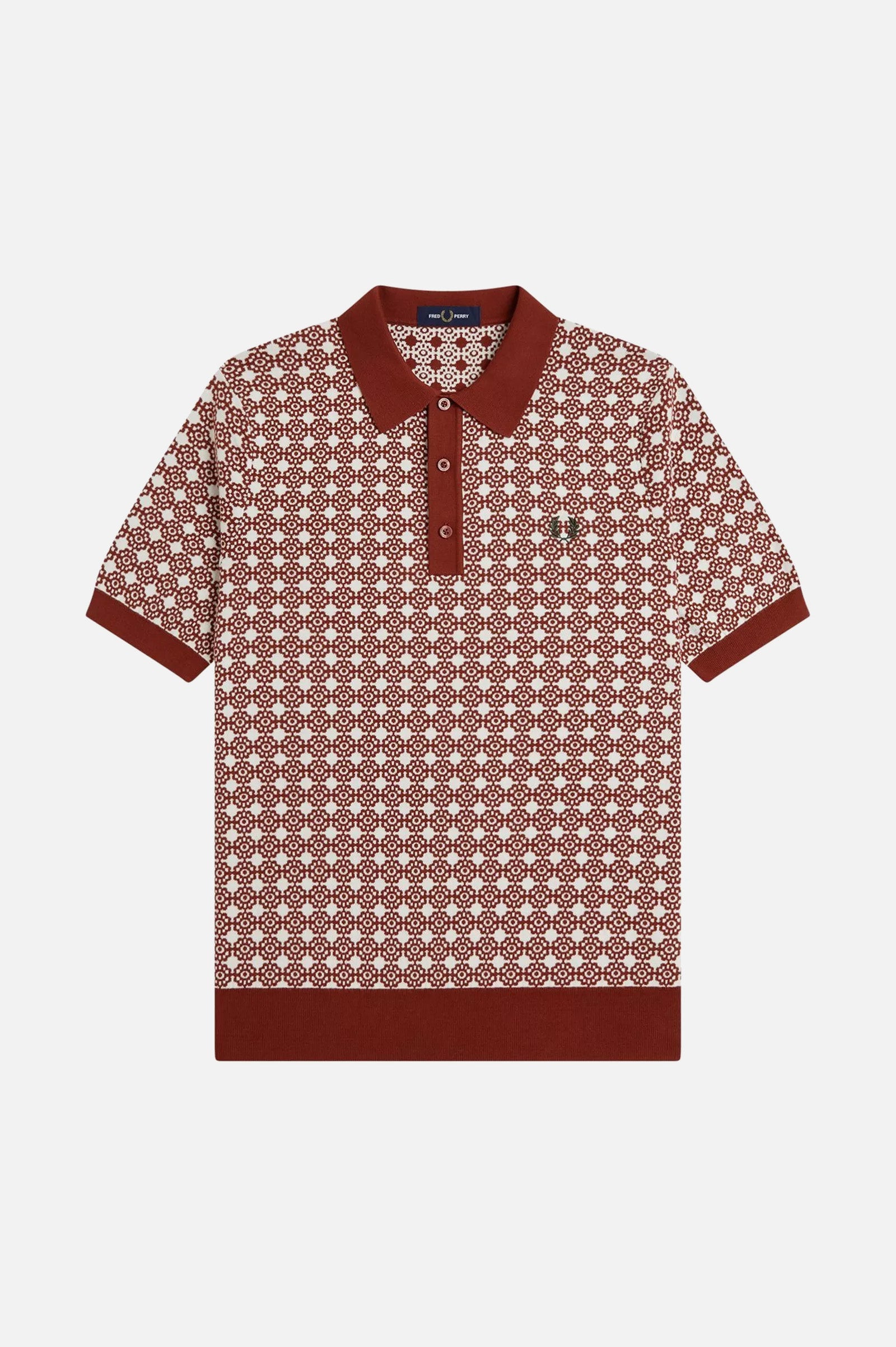 K3305 Floral Jacquard Brandy - Polo