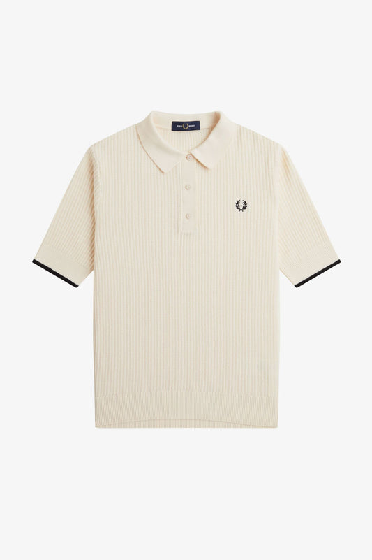 K9113 Light Ecru Mesh Knit - Polo