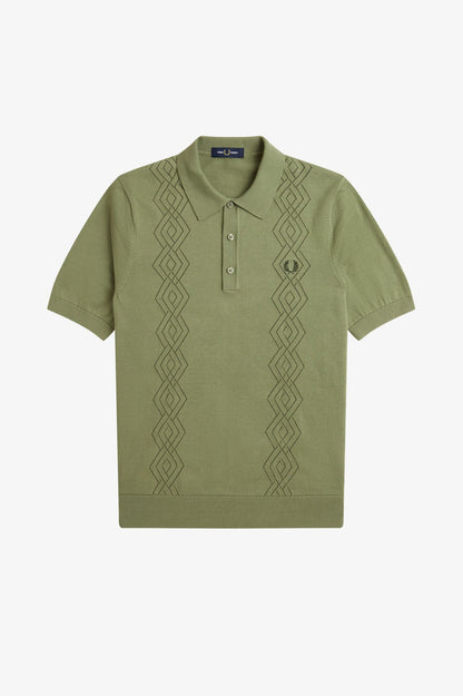 K9749 Olive Mint Green Knitted Cotton - Shirt