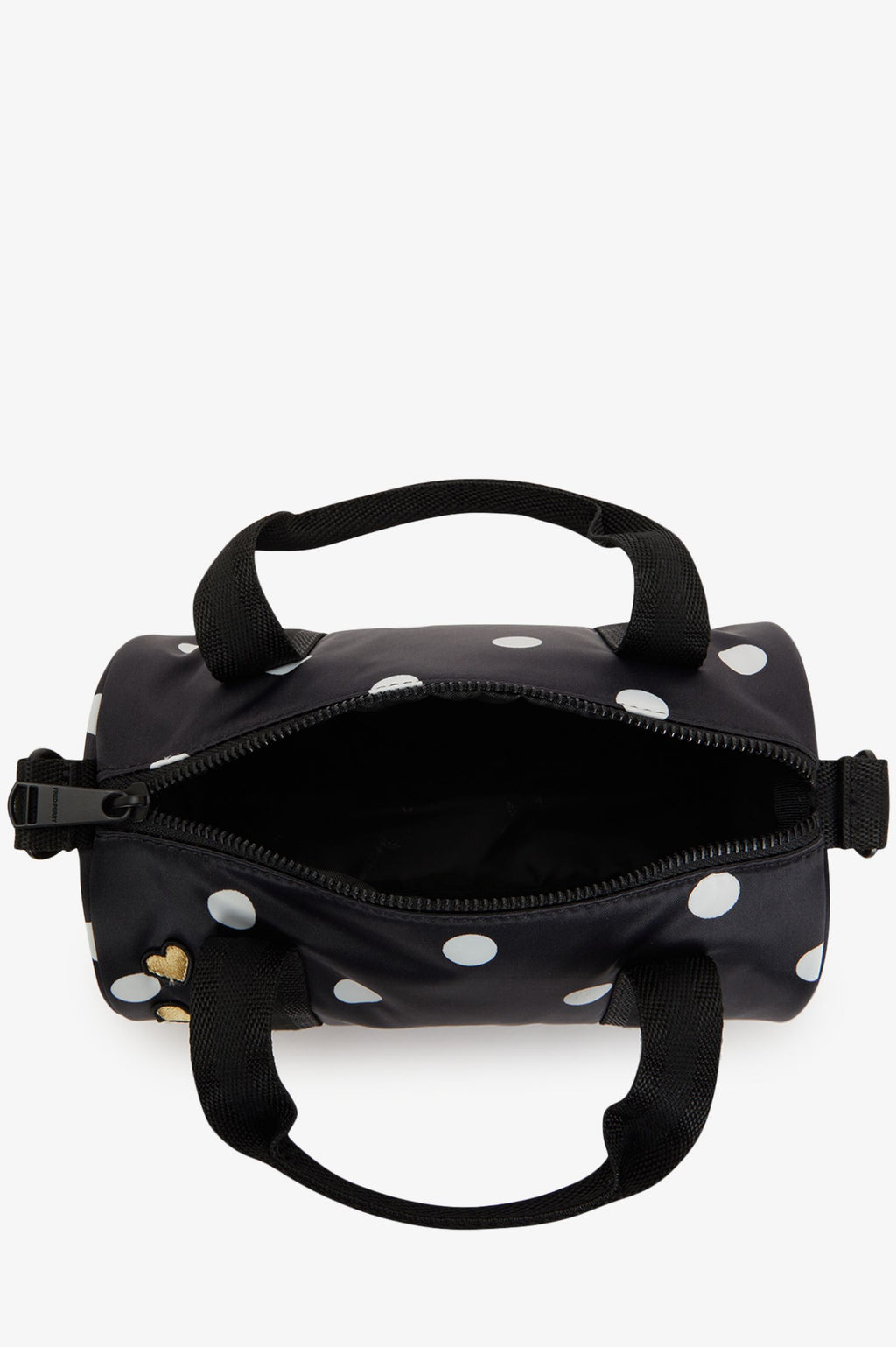 L3346 Amy Winehouse Polka Dot Black - Mini Barrel Bag