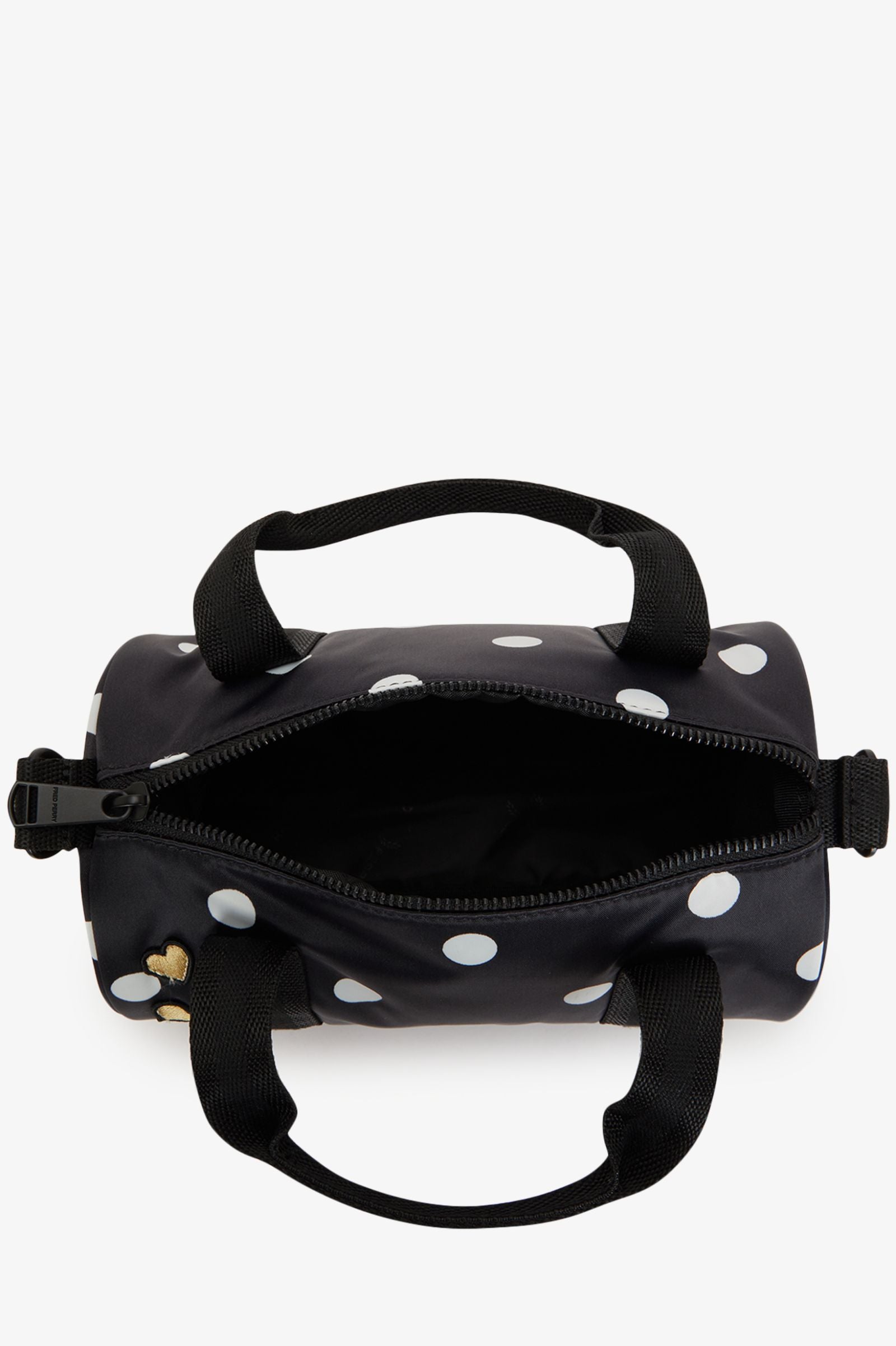 L3346 Amy Winehouse Polka Dot Black - Mini Barrel Bag