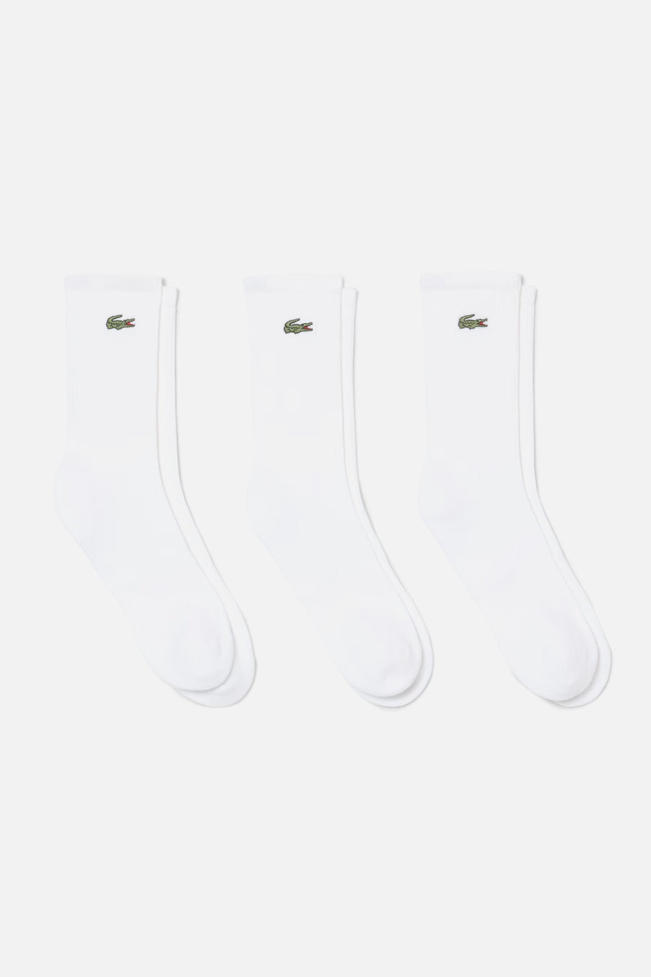 3-Pack Long Ribbed White 001 - Socks