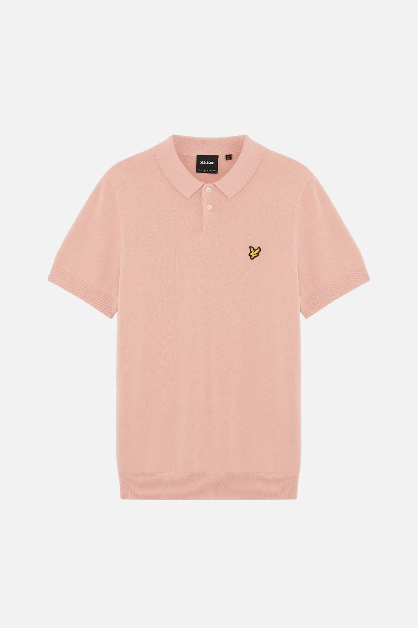 Cotton Short Sleeve Pink Grapefruit - Knitted Polo
