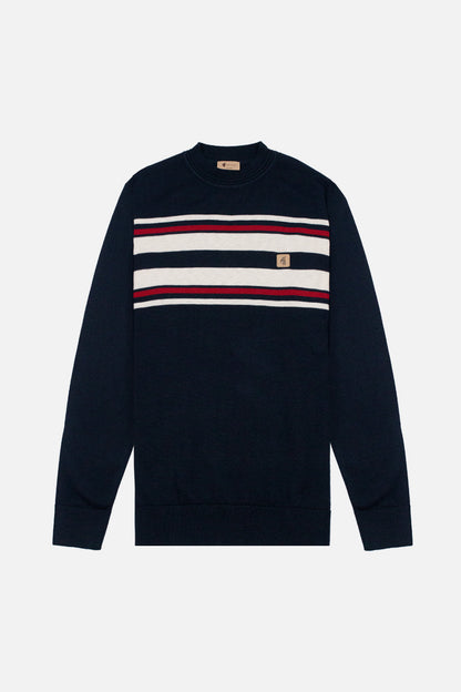 Vintage Liam Navy - Crew Neck Knit