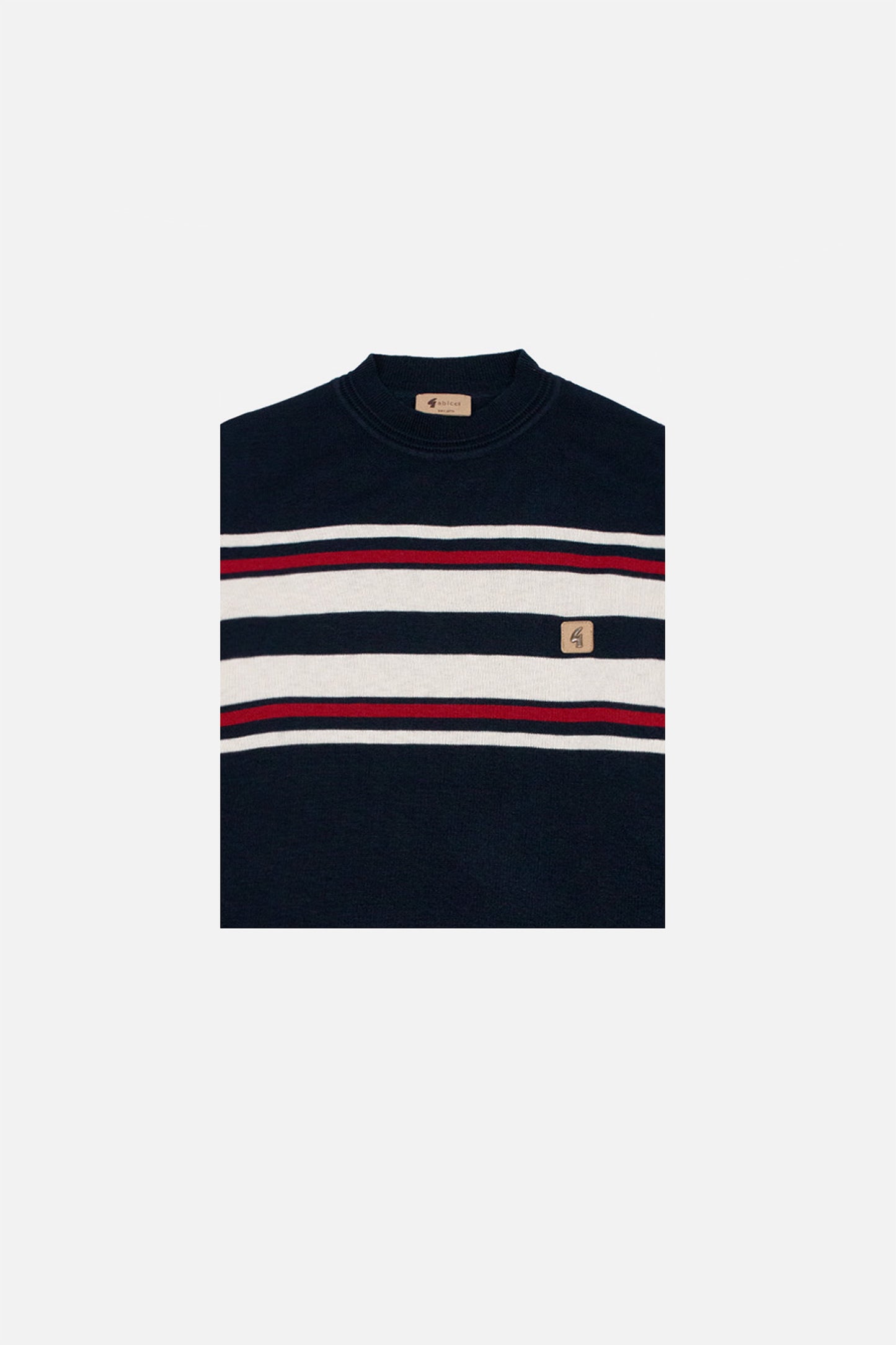 Liam Navy S/S - Crew Neck Knit