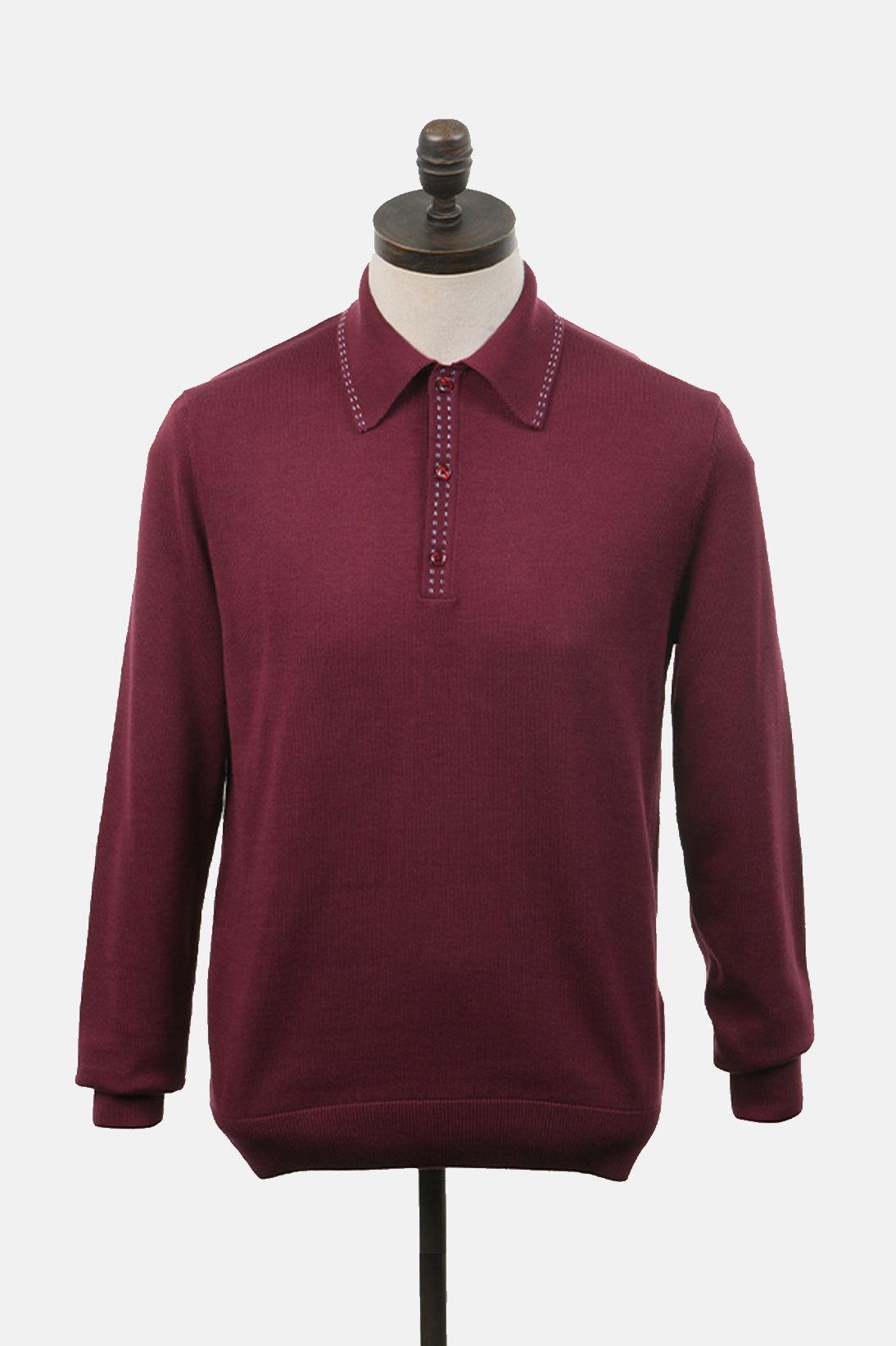 Lewis Windsor Wine - Knitted Polo