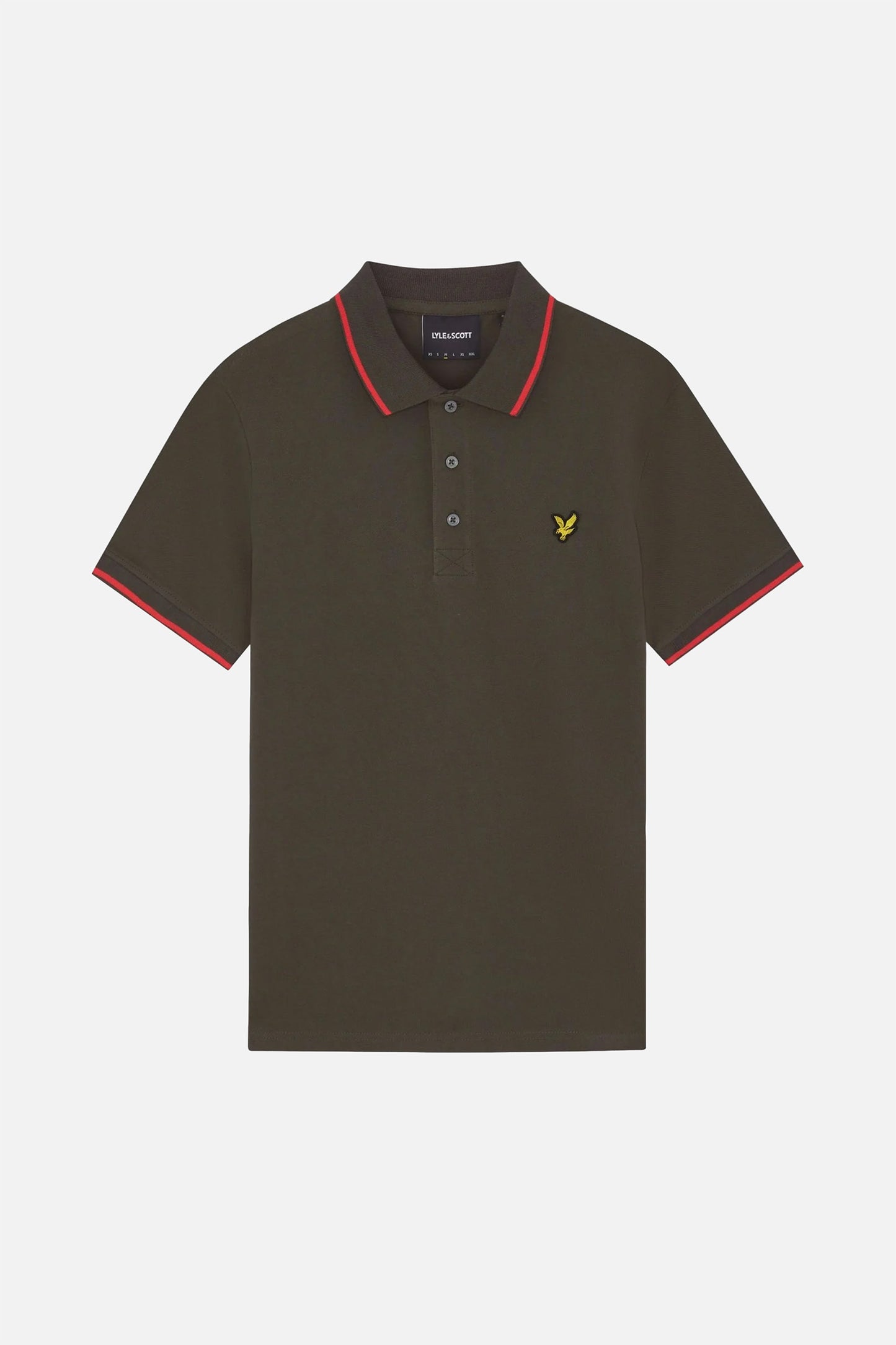 Soft Black and Cherry - Tipped Polo Shirt