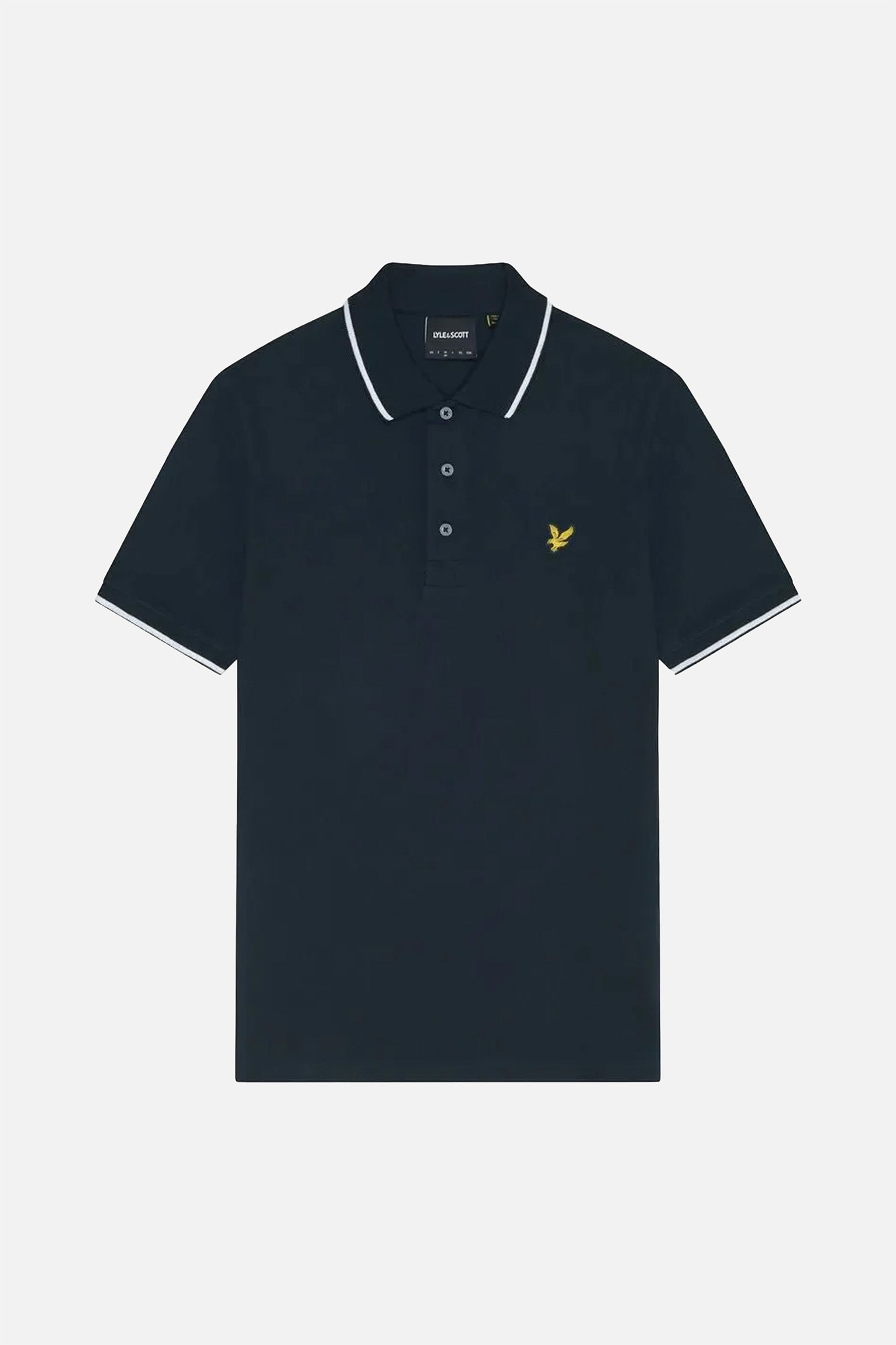 Pique Dark Navy and White - Tipped Polo Shirt