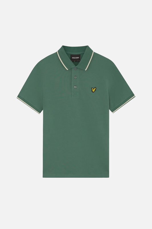 Everglade and Wheat - Tipped Polo Shirt