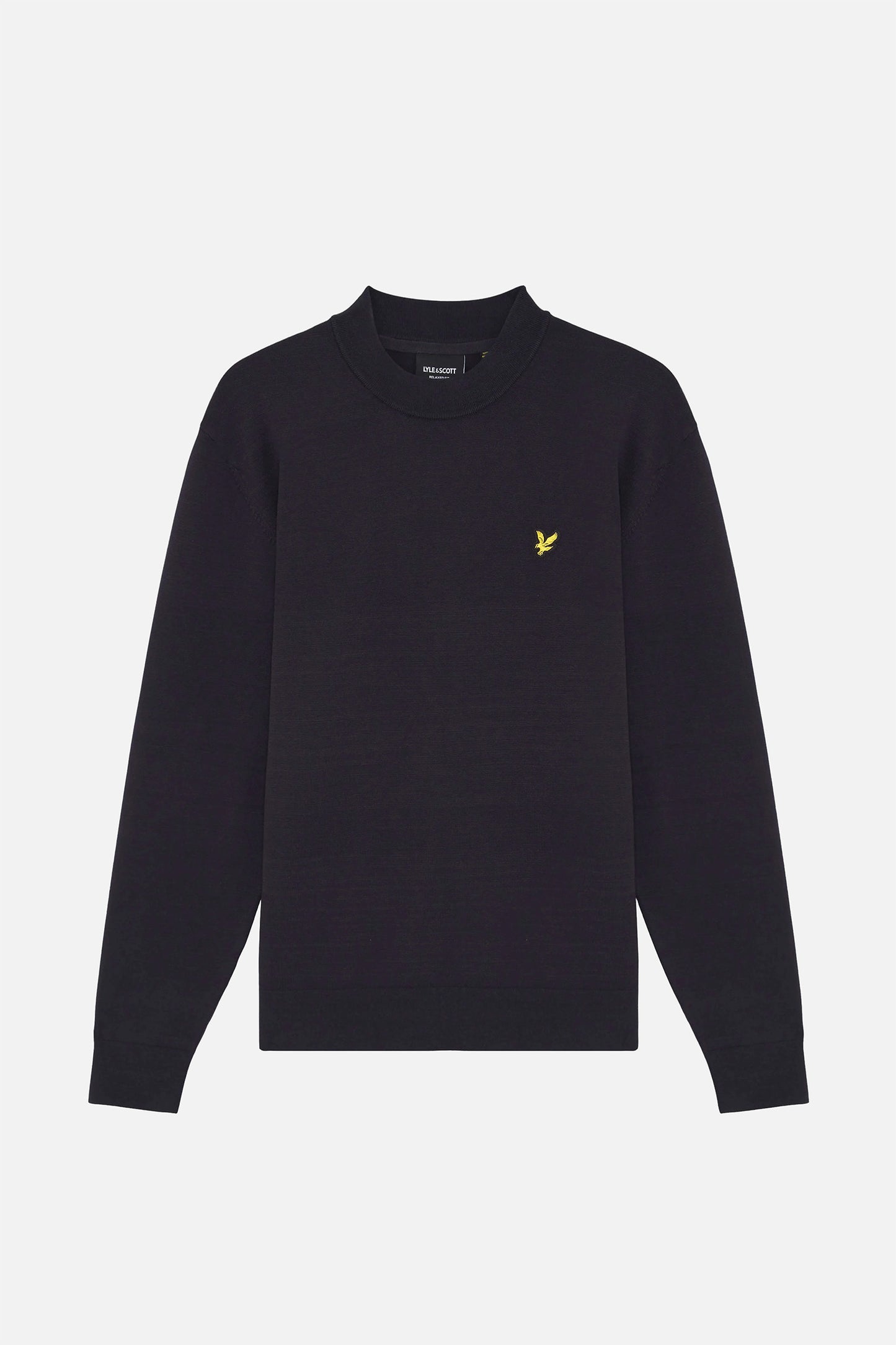 Relaxed Fit Dark Navy Mock Neck - Jumper