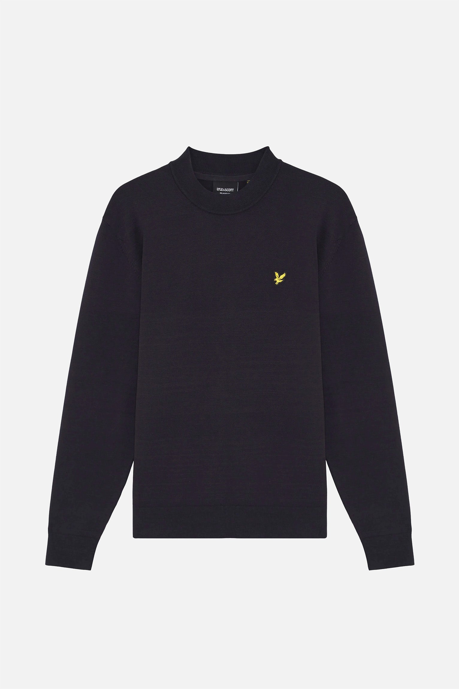 Relaxed Fit Dark Navy Mock Neck - Jumper