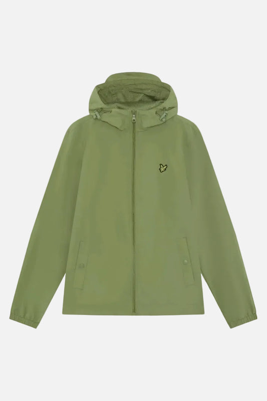 Zip Through Shrub Green - Hooded Jacket