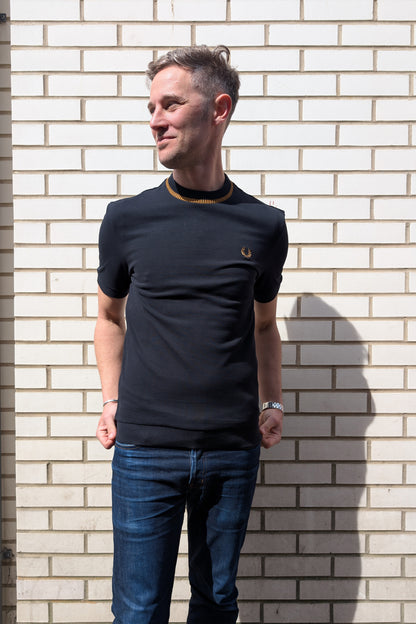 M7 Black Crew Neck Piqué - T-Shirt