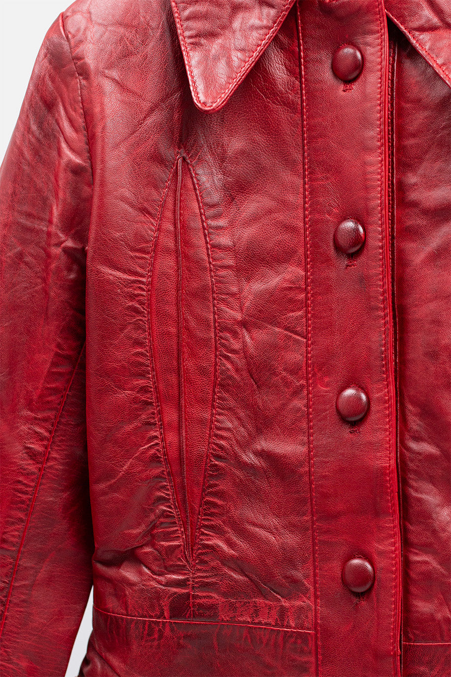 The "Avery" Oxblood - Leather Jacket