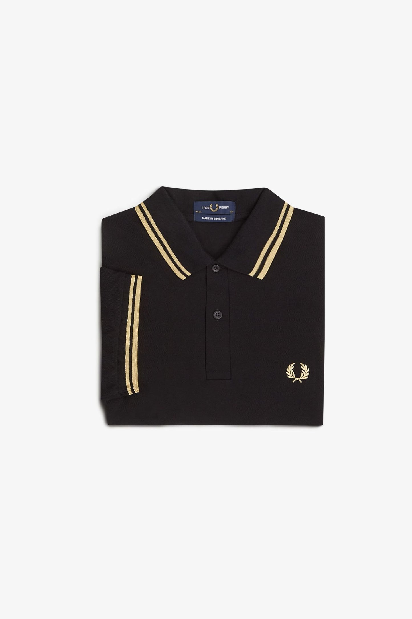 M12 ‘Made In England’ Black / Champagne Twin Tipped - Polo Shirt