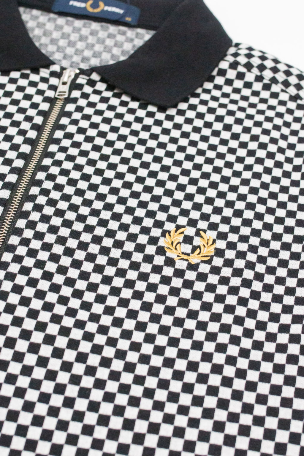 M2399 Chequerboard Zip Neck - Polo