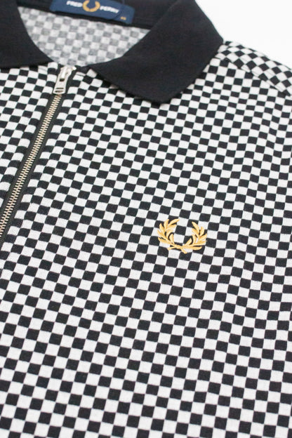M2399 Chequerboard Zip Neck - Polo