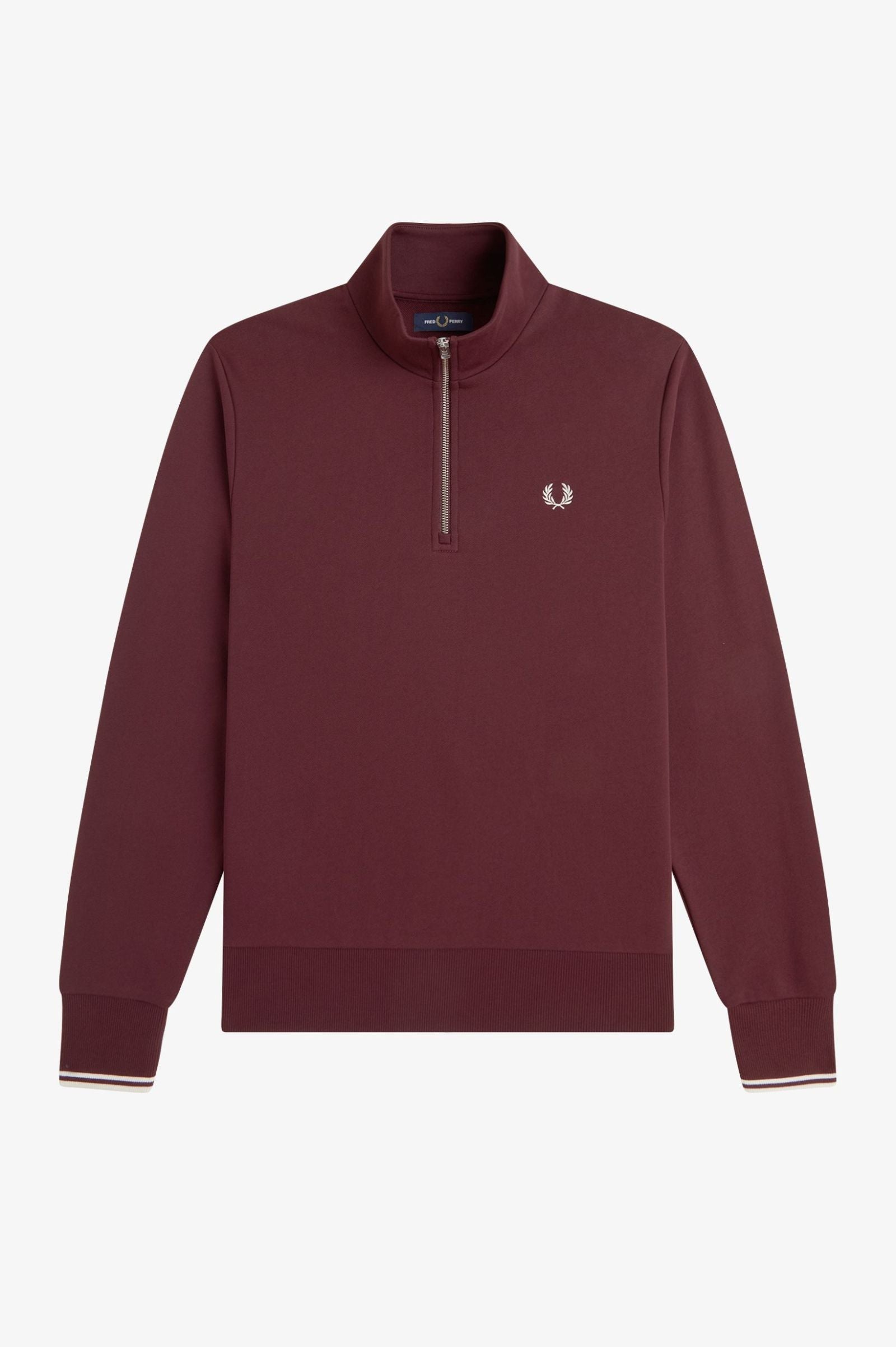 M3574 Half Zip Oxblood / Ecru - Sweatshirt