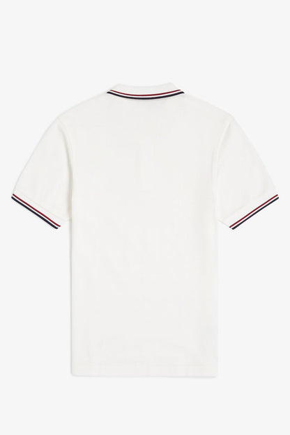 M3600 Snow White / Burnt Red / Navy Twin Tipped - Polo