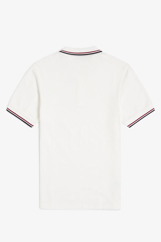 M3600 Snow White / Burnt Red / Navy Twin Tipped - Polo