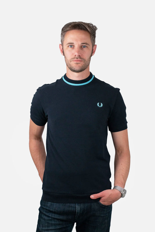 M7 Navy Crew Neck Piqué - T-Shirt