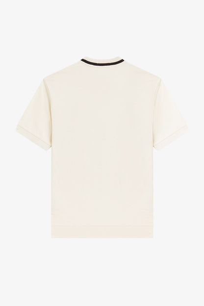 M7 91B Ecru Crew Neck Piqué - T-Shirt