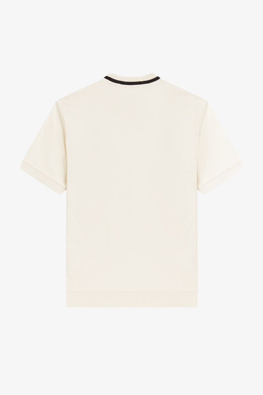 M7 91B Ecru Crew Neck Piqué - T-Shirt