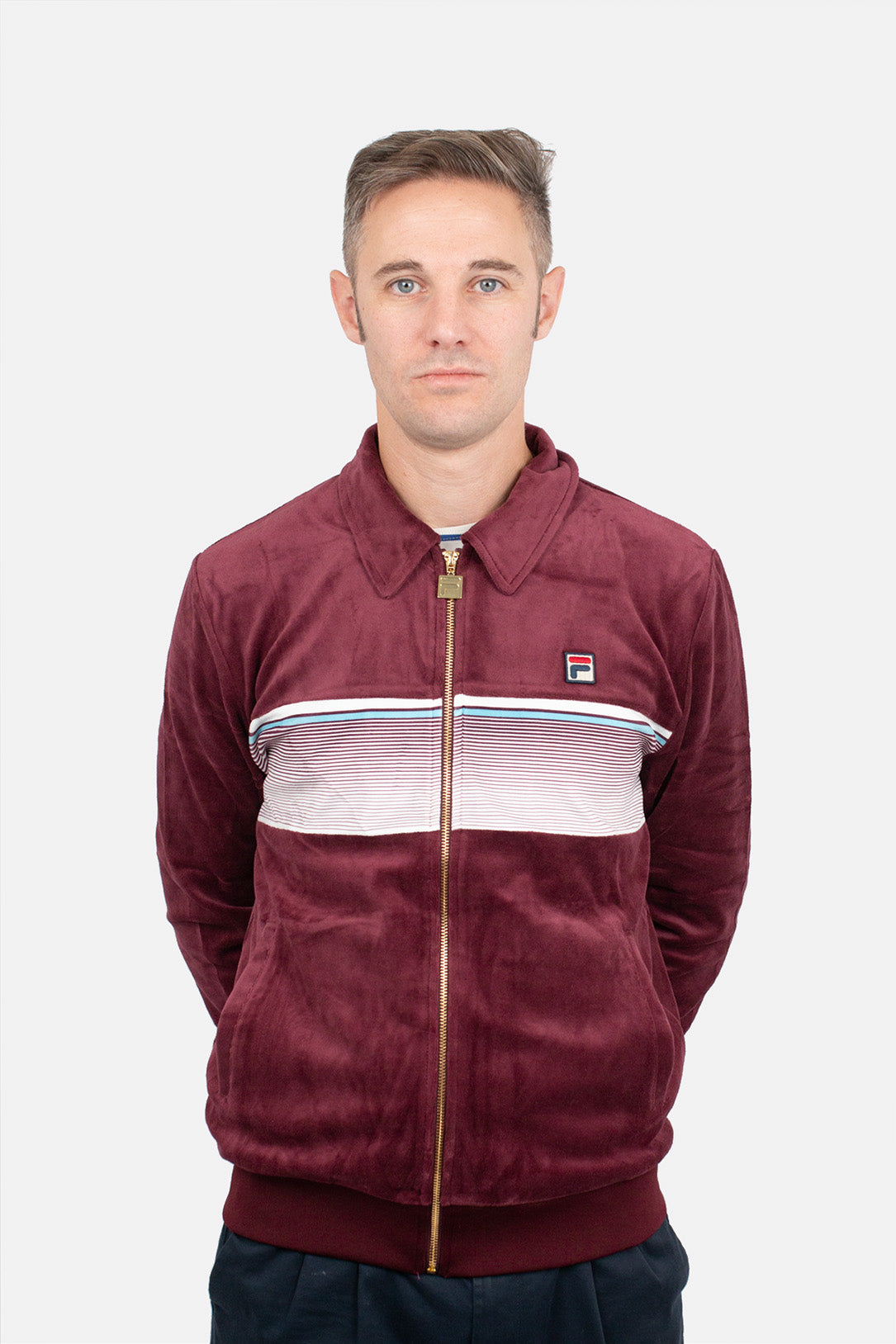 Malakai Stripe Velour - Track Top
