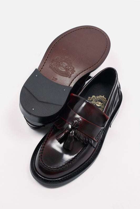 'The Rita' Hi-Shine Oxblood - Tassel Loafer