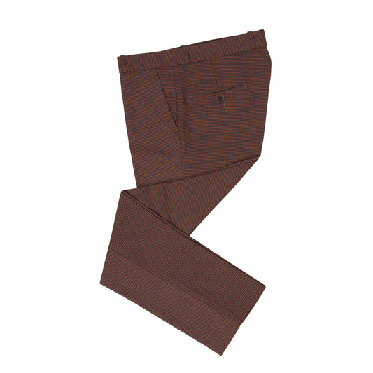 Sta Press Brown Micro Tartan - Trousers