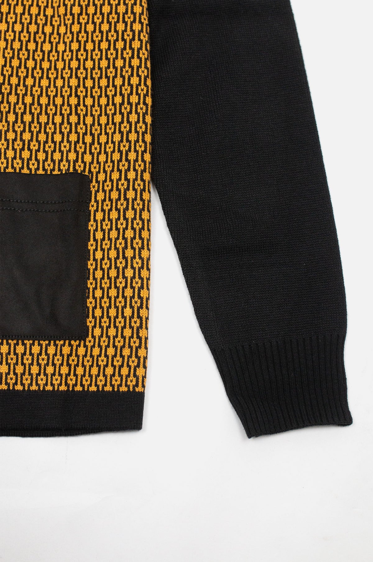 Norman Black Geometric Button Through - Cardi