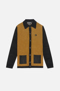 Norman Black Geometric Button Through - Cardi