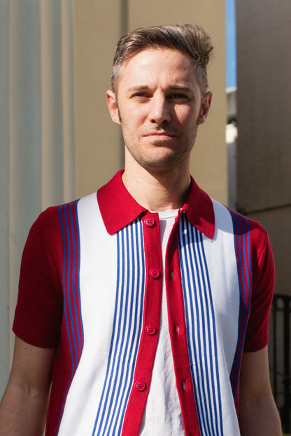 Paulie Stripe Cherry - Knit
