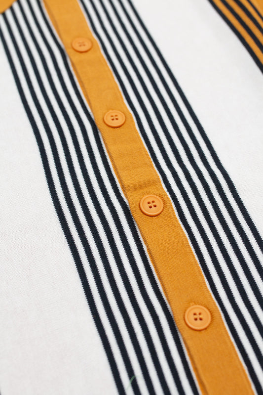 Paulie Stripe Mustard - Knit