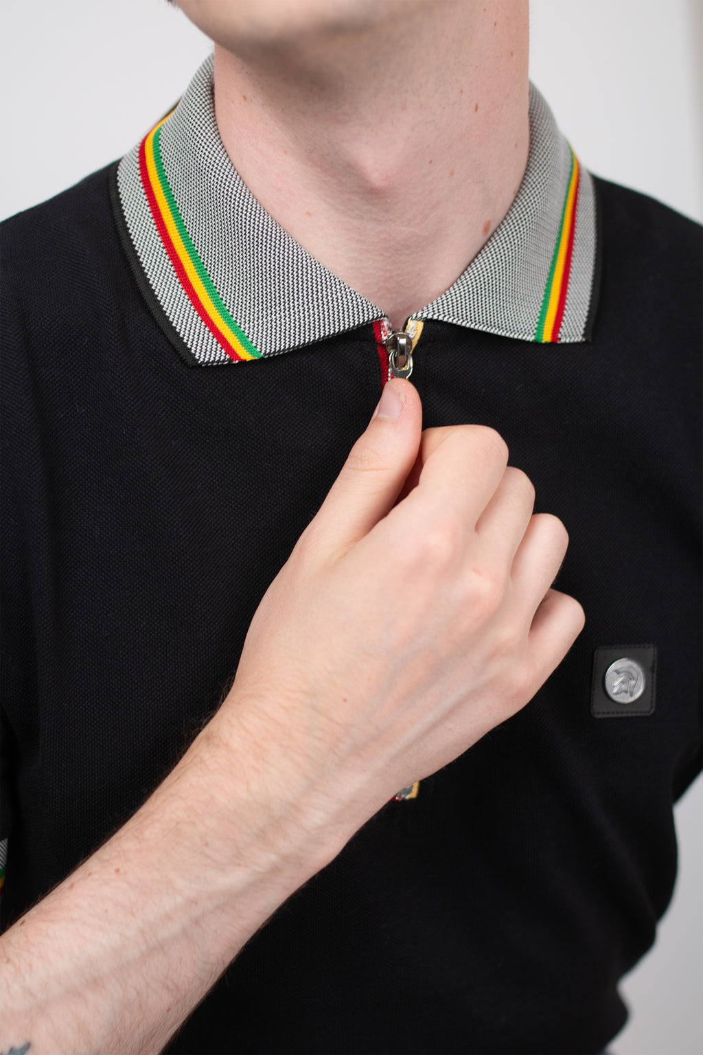 Oxford Collar Zip Pique - Polo