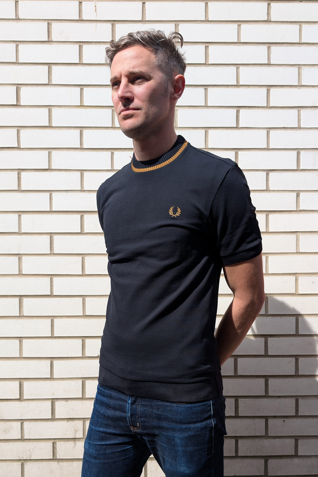 M7 Black Crew Neck Piqué - T-Shirt