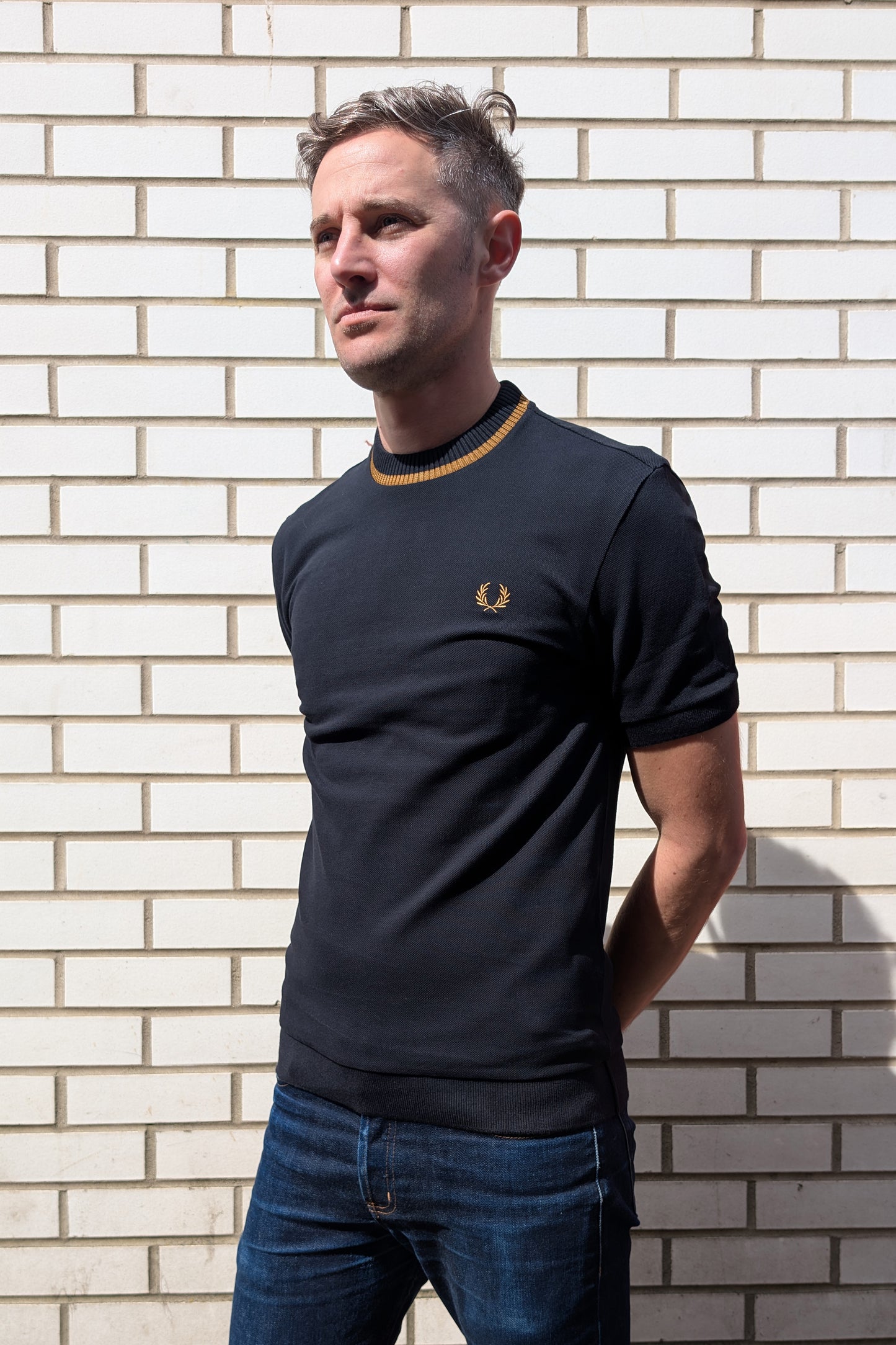 M7 Black Crew Neck Piqué - T-Shirt