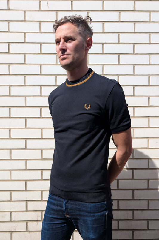 M7 Black Crew Neck Piqué - T-Shirt