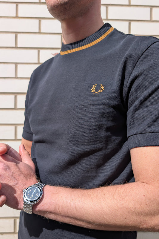 M7 Black Crew Neck Piqué - T-Shirt