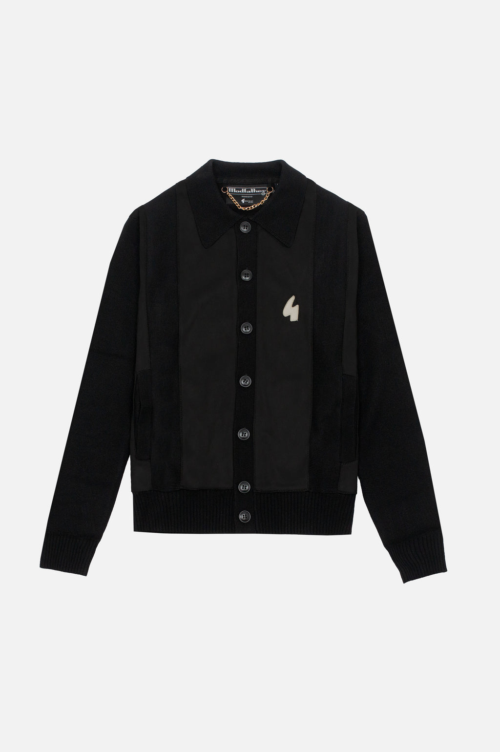 Rita Black Button Through - Cardi